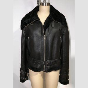 Shearling Moto/Bomber Jacket